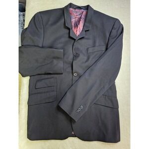 Merc London Mens 3 Button Navy Blue Blazer Size 42